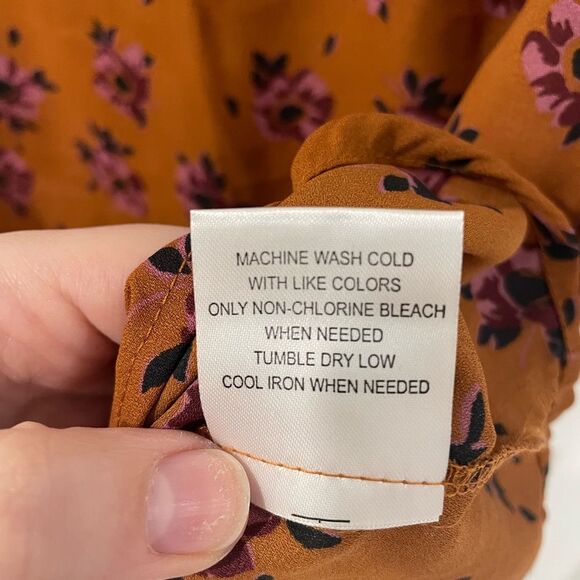 ModCloth Orange Pink Floral Keyhole Neck Tank Top Women’s Size XS - Picture 5 of 8